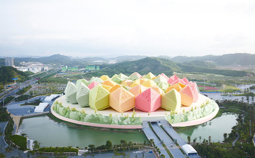 江南管理AI版冰淇淋地標(biāo)，真的好city！